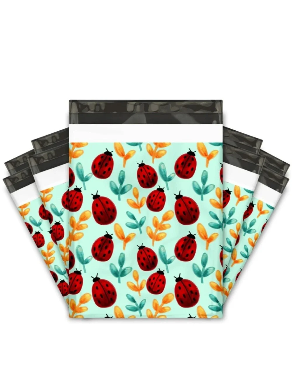 25ct, 10x13 LADYBUG POLY MAILERS
